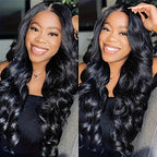 Body Wave V Part Wigs Human Hair 250% Density For Women Full Head Clip In Half Wig No Leave Out Body Wave Wig For Black Women