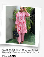 EGRM Miyake Pleated Dress Round Collar Full Sleeve Ruffles High Stretch Loose Dresses for Women 2025 New Autumn Clothing 2G3113