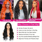 Body Wave V Part Wigs Human Hair 250% Density For Women Full Head Clip In Half Wig No Leave Out Body Wave Wig For Black Women
