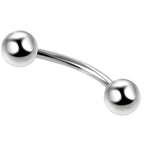 1PC 6/8/10mm Stainless Steel Banana Piercing Ring 3mm Ball Eyebrow Piercing Curved Barbell Ring Snug Daith Helix Rook Earring
