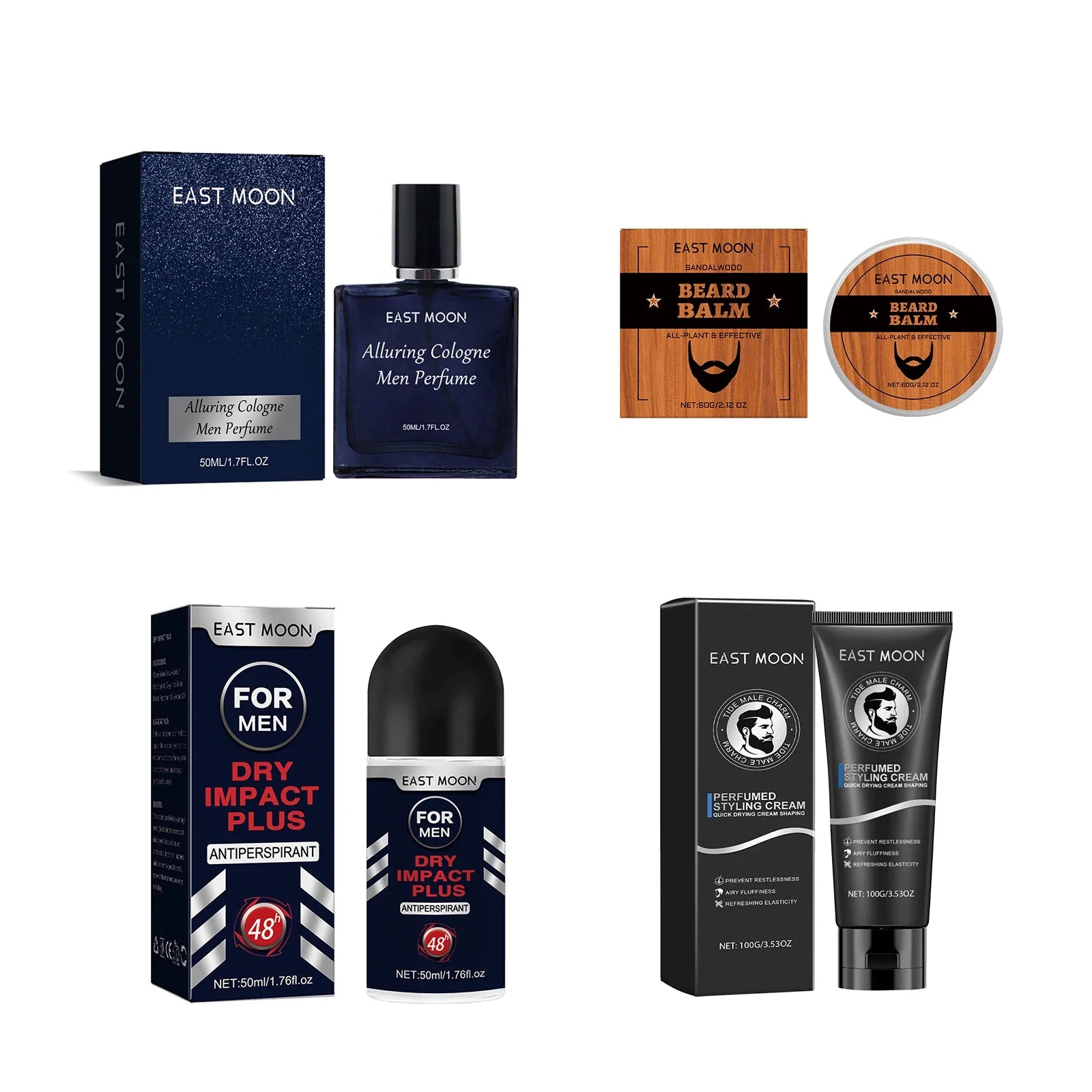 East Moon Men Cologne Fragrance Perfume Beard Care Cream Charming Pheromone Fragrance Styling Hair Fresh Dating Perfume Spray