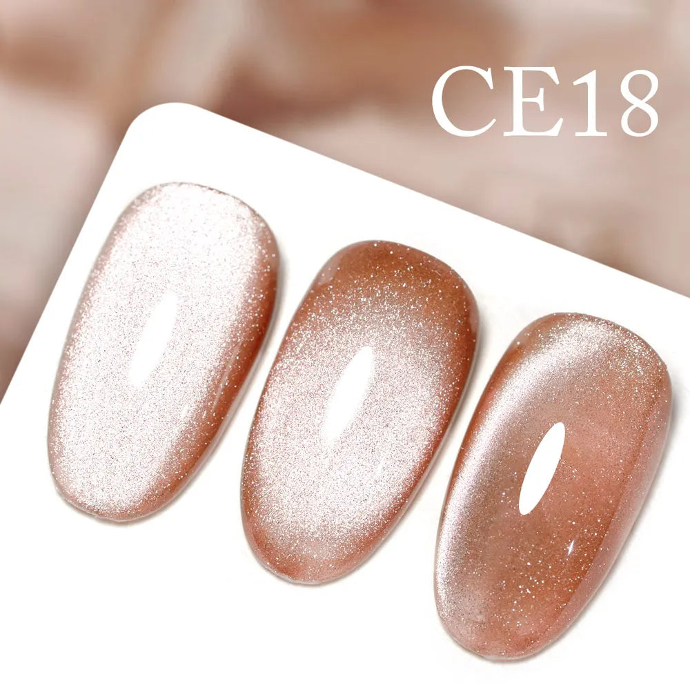 CANNI New 18ml Long Wear No-wipe Bright Topcoat Peeloff Base coat 5g Crystal Magnetic Cat Eye Gel Sparkling Glitter Varnishe