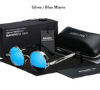 2022 HD Polarized Round Metal Sunglasses UV400 Men's Sun glasses Feminin Women's Vintage Gafas De Sol Metal Goggles With box