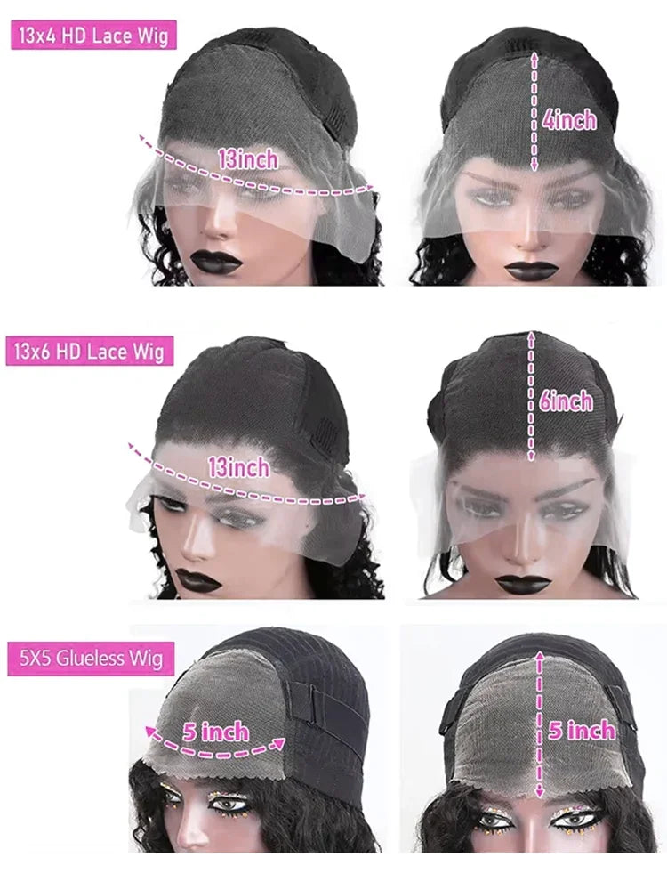 Bone Straight Wigs Human Hair 13x6 HD Lace Frontal Wig 30 32Inch 100%  Lace Front Wig 5x5 Closure Glueless Natural For Women