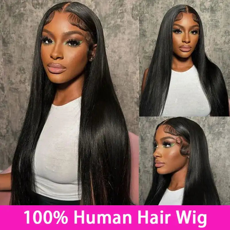 100% Malaysia Human Hair 13x6 Bone Straight Lace Front Human Hair Wigs 30 Inch 13x4 Lace Frontal Wig for Women Pre Plucked