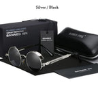 2022 HD Polarized Round Metal Sunglasses UV400 Men's Sun glasses Feminin Women's Vintage Gafas De Sol Metal Goggles With box