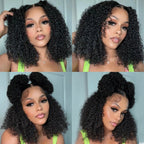 250% Density Short Bob Wig Human Hair 13x4 Lace Front Wigs Glueless Lace Frontal Wig Deep Wave Jerry Curly Wig For Black Women