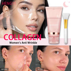 5PC Korean Collagen Wrapping Peel Off Facial Mask Elasticity Hydration Reduces Sagging Dullness Hydrolyzed Collagen Skin Care