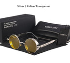 2022 HD Polarized Round Metal Sunglasses UV400 Men's Sun glasses Feminin Women's Vintage Gafas De Sol Metal Goggles With box