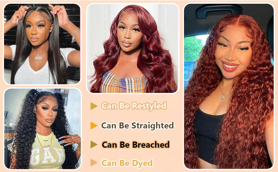 Deep Curly Wear and Go Glueless Wigs Lace Front Wigs Human Hair for Women Transparent 4x4 Glueless Lace Closure Wigs Curly Hair