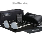 2022 HD Polarized Round Metal Sunglasses UV400 Men's Sun glasses Feminin Women's Vintage Gafas De Sol Metal Goggles With box