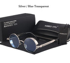 2022 HD Polarized Round Metal Sunglasses UV400 Men's Sun glasses Feminin Women's Vintage Gafas De Sol Metal Goggles With box
