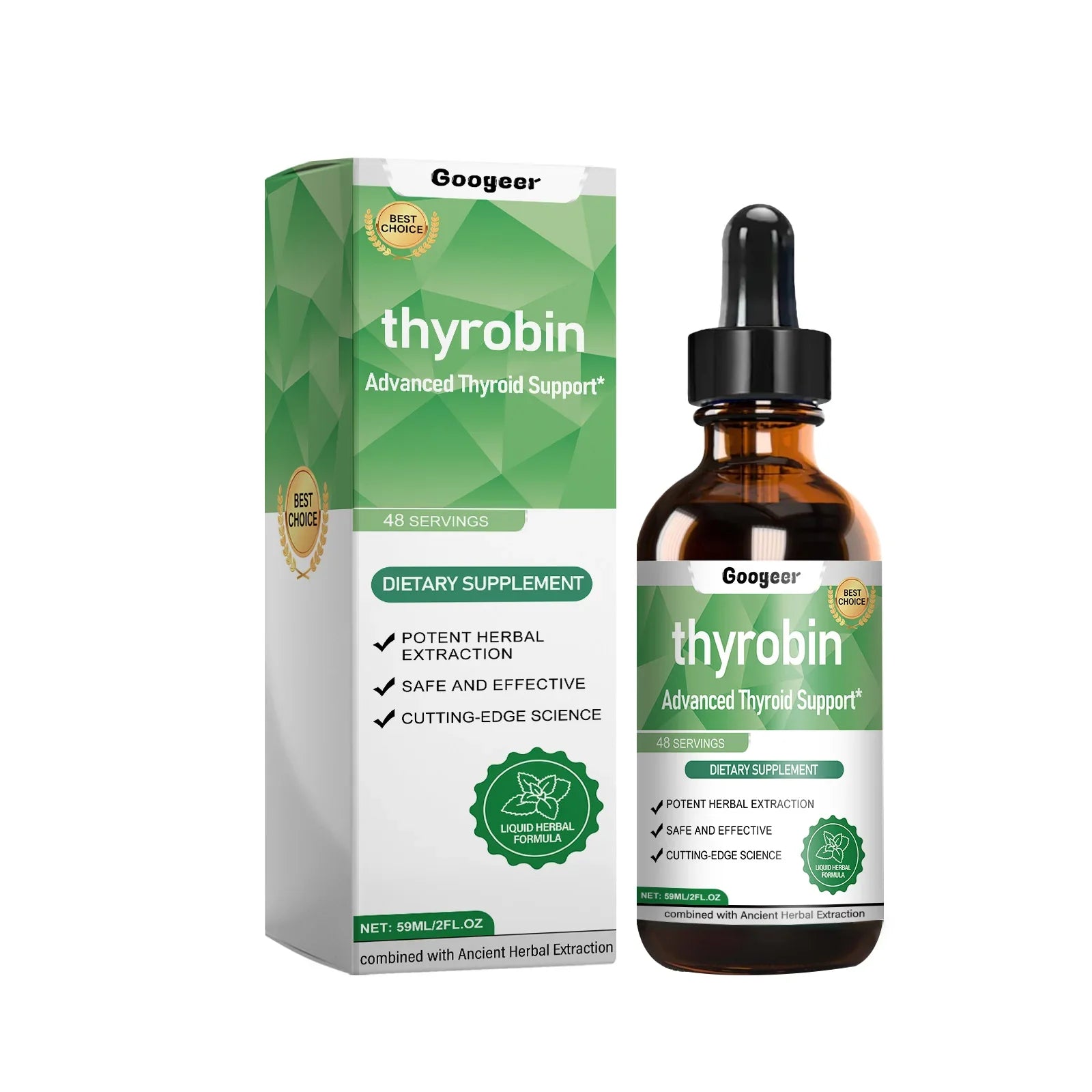 59ml Googeer Thyroid Energy Drops B Vitamins Boost Vitality Enhance Energy Conversion Activate Body Function Support Metabolism