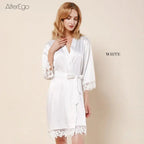 Customized Summer Lace Sleepwear Bride&Bridemaid Wedding Robe Personalized Gown Champagne Kimono Silk Bathrobe Satin Night Dress