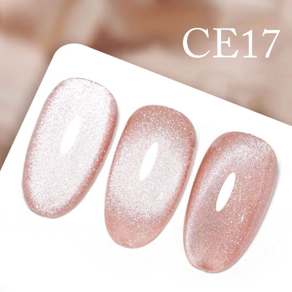 CANNI New 18ml Long Wear No-wipe Bright Topcoat Peeloff Base coat 5g Crystal Magnetic Cat Eye Gel Sparkling Glitter Varnishe