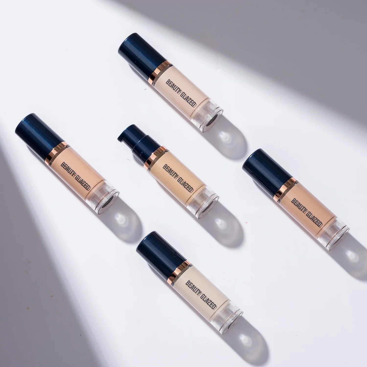 Beauty Glazed 6 Color Liquid Foundation Concealer - Full Coverage, Long-Lasting, Waterproof, Natural Effect,