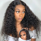 Deep Curly Wear and Go Glueless Wigs Lace Front Wigs Human Hair for Women Transparent 4x4 Glueless Lace Closure Wigs Curly Hair