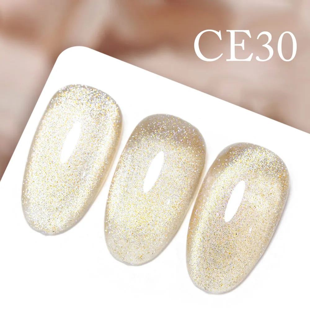CANNI New 18ml Long Wear No-wipe Bright Topcoat Peeloff Base coat 5g Crystal Magnetic Cat Eye Gel Sparkling Glitter Varnishe