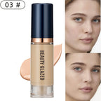 Beauty Glazed 6 Color Liquid Foundation Concealer - Full Coverage, Long-Lasting, Waterproof, Natural Effect,
