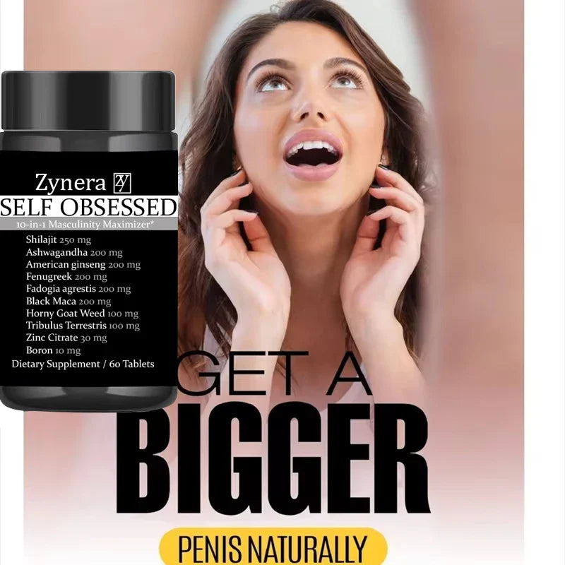 Ashwagandha Shilajit Maca Tablets Male Enhancing Supplement Reproductive Health Natural Energizer Immunity,E-rection Capsules