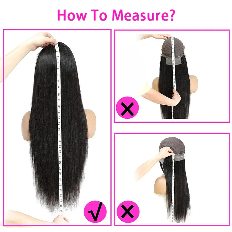 100% Malaysia Human Hair 13x6 Bone Straight Lace Front Human Hair Wigs 30 Inch 13x4 Lace Frontal Wig for Women Pre Plucked