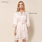 Customized Summer Lace Sleepwear Bride&Bridemaid Wedding Robe Personalized Gown Champagne Kimono Silk Bathrobe Satin Night Dress