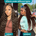 Chocolate Brown Curly Lace Front Wig Deep Wave 13x6 Hd Transparent Lace Frontal Wig 100% Human Hair For Women Brazilian Wig
