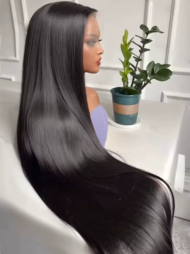 Bone Straight Wigs Human Hair 13x6 HD Lace Frontal Wig 30 32Inch 100%  Lace Front Wig 5x5 Closure Glueless Natural For Women