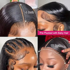 Bone Straight 13x4 Lace Frontal Wig For Women 5x5 Glueless Invisi-Drawstring Black Human Hair Wig 13X6 Lace Front Wig Human Hair