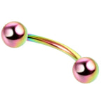 1PC 6/8/10mm Stainless Steel Banana Piercing Ring 3mm Ball Eyebrow Piercing Curved Barbell Ring Snug Daith Helix Rook Earring