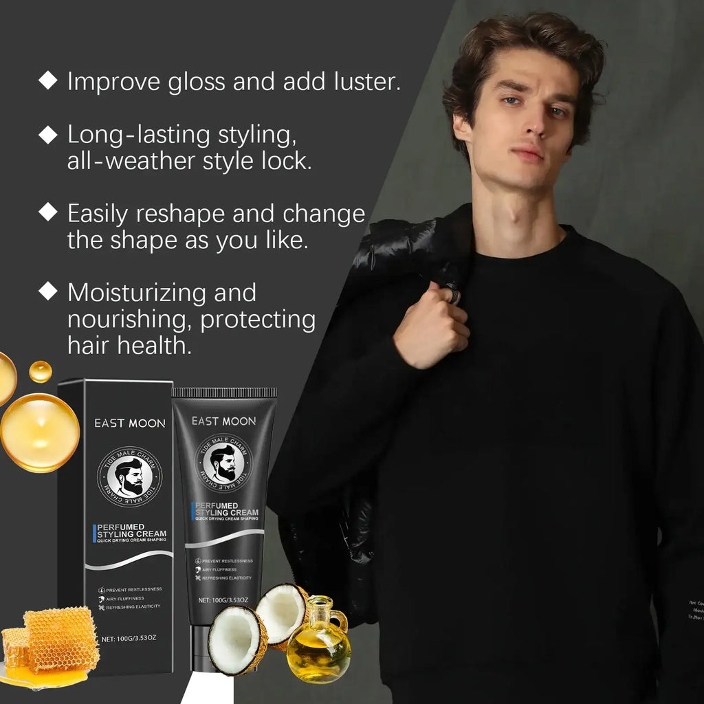 East Moon Men Cologne Fragrance Perfume Beard Care Cream Charming Pheromone Fragrance Styling Hair Fresh Dating Perfume Spray