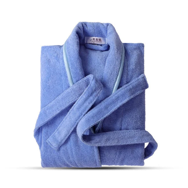 100% Cotton Toweling Terry Robe Lovers Soft Bath Robe Men And Women Nightrobe Sleepwear Male Casual Home Bathrobe Hotel Robe