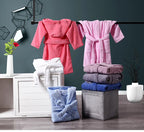 100% Cotton Toweling Terry Robe Kids Cartoon Robe Boy&Girls Hooded Robe Winter Warm Bathrobe Soft Sleeprobe Kids Casual Homewear