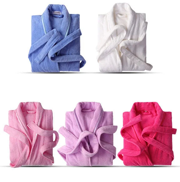 100% Cotton Toweling Terry Robe Lovers Soft Bath Robe Men And Women Nightrobe Sleepwear Male Casual Home Bathrobe Hotel Robe
