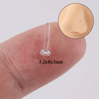 1PC Glass Nose Stud Transparent Glass Straight Nose Ring Retainer Holder  Hoop Earrings Belly Ring Navel Piercing Jewelry