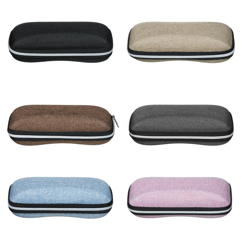 1 Pcs Zipper Closure Sunglasses Hard Box Eyewear Case Simple Style Portable EVA Reading Glasses Protective Box Unisex Travel