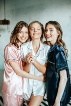 BPersonalised Satin Sleep Shorts Bridesmaid Pyjamas Set Matching Bridesmaid Proposal Gift Her For Women Silk Sleepwear Pajamas