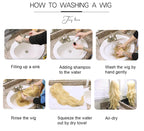 13x6 Lace Front Wig Blonde Wave Synthetic Wigs for Women Daily Party Cosplay Use Heat Resistant Fiber Hair