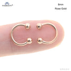 1Pc Moon Ball Smile Piercing Tooth, Labret Nose Ring, Conch Earrings, Nipple Genital Jewelry, Helix Tragus Piercing 1.2x6/8/10mm