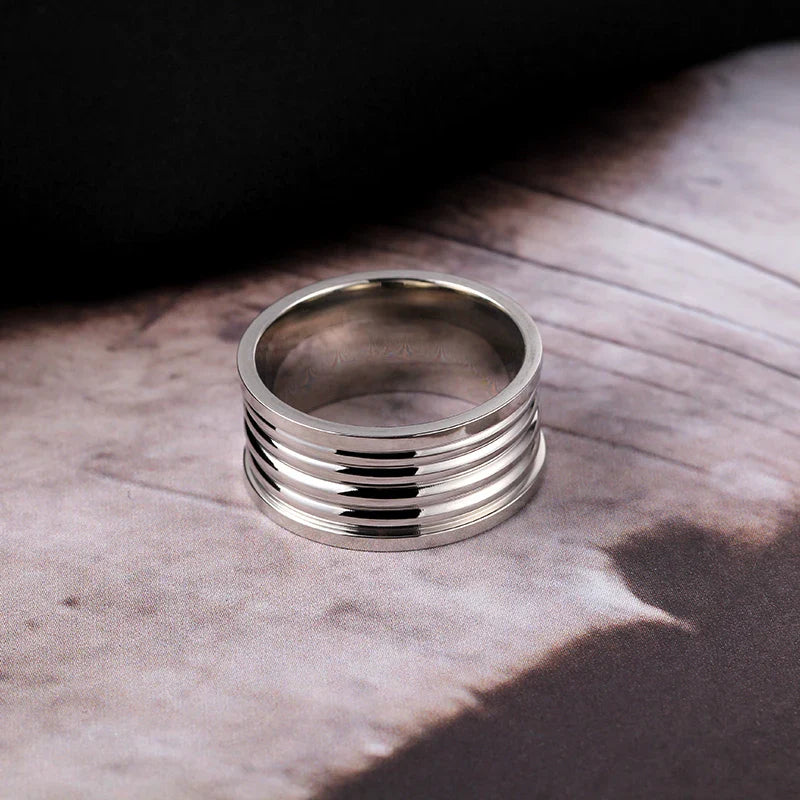 10MM Wide Trendy Stainless Steel Ring For Woman And Man