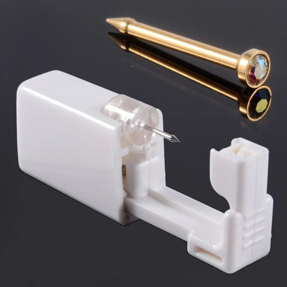 1 Unit Disposable Safe Sterile Piercing Unit For Gem Nose Studs Piercing Gun Piercer Tool Machine Kit Earring Studs Body Jewelry