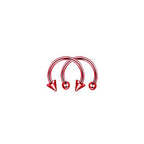 2pcs Stainless Steel Nose Hoop Ring Septum Rings Lip Studs Nostril Earrings Circular Tragus Ear Piercing Horseshoe Body Jewelry