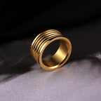 10MM Wide Trendy Stainless Steel Ring For Woman And Man