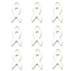 10pcs/lot Breast Cancer Awareness Ribbon Pendant Pink Ribbon Charm Pendants DIY Accessories for Women Jewelry Necklace Bracelet