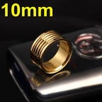 10MM Wide Trendy Stainless Steel Ring For Woman And Man