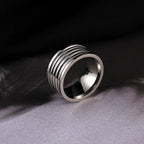 10MM Wide Trendy Stainless Steel Ring For Woman And Man