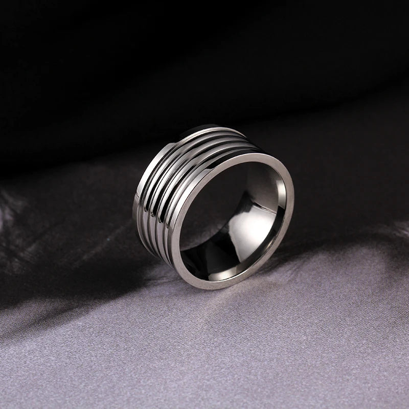 10MM Wide Trendy Stainless Steel Ring For Woman And Man