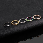 1Pc Titanium Nose Piercing Earrings Anodized Captive Bead Rings 16G Septum Hoop Ring Helix Daith Cartilage Tragus Earrings