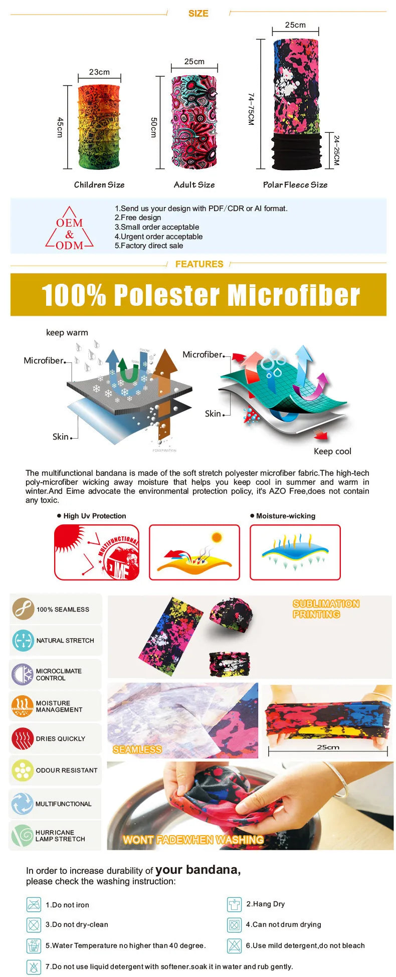 2101Unisex Climbing Hiking Scarf Sport Headwear Bandanas Motorcycle Turban Hand Band Magic Scarves Outdoor Cycling Headband Mask