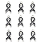 10pcs/lot Breast Cancer Awareness Ribbon Pendant Pink Ribbon Charm Pendants DIY Accessories for Women Jewelry Necklace Bracelet